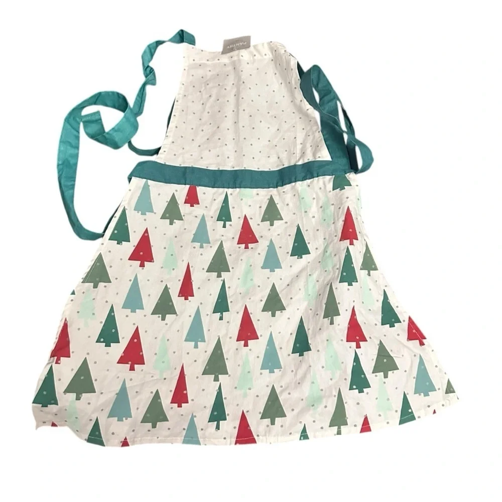 Festive Tree Print Kids Apron